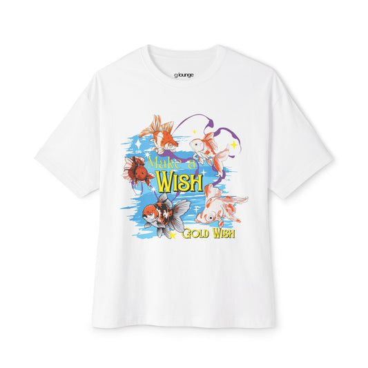 Gold Wish Graphic Oversized T-Shirt