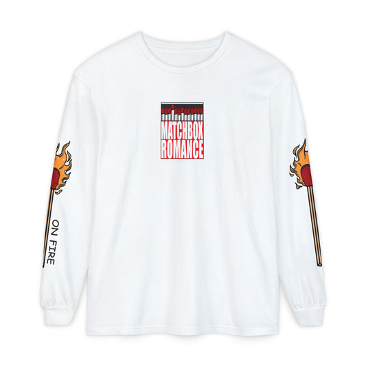 Matchbox Romance Long Sleeve Tee — "On Fire" Sleeve Graphic