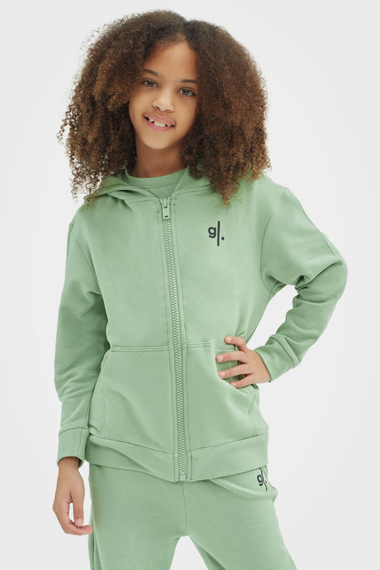 Sweat à capuche zippé en bambou bio pour filles