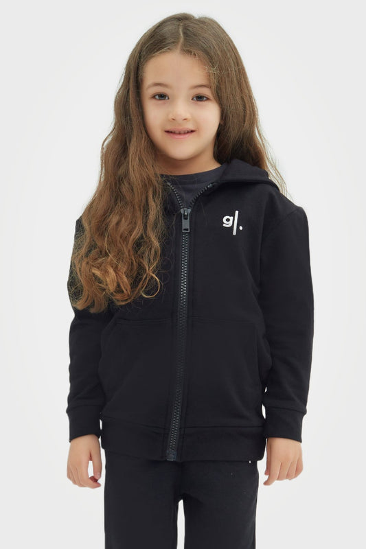 Sweat à capuche zippé en bambou bio pour filles