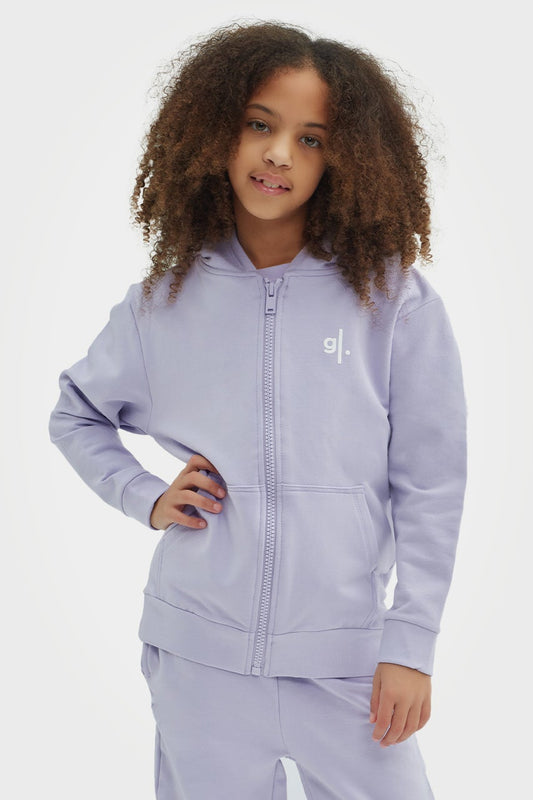 Sweat à capuche zippé en bambou bio pour filles