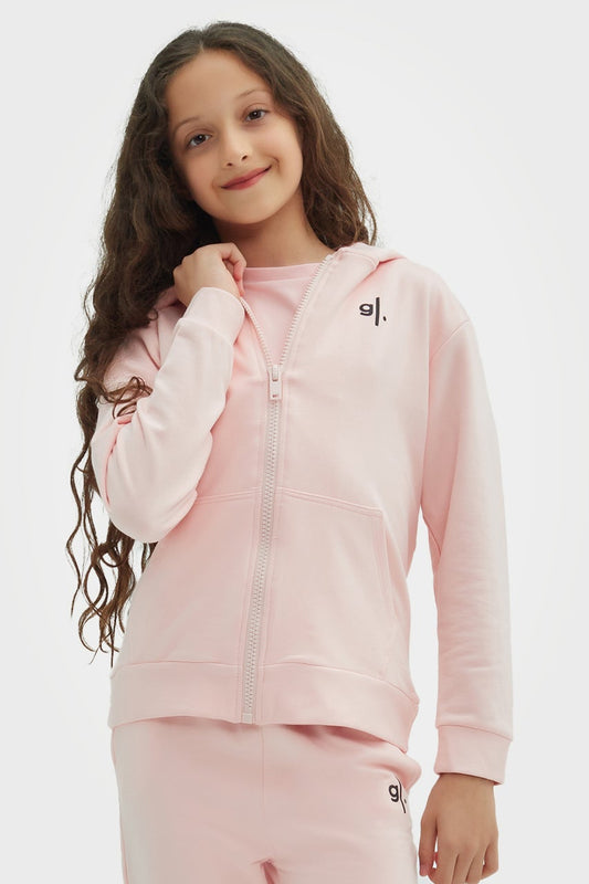 Sweat à capuche zippé en bambou bio pour filles