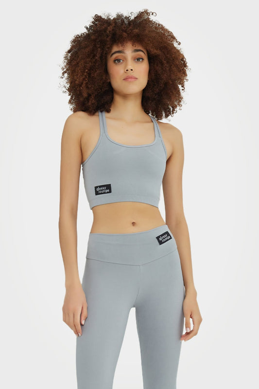 Soutien-gorge de sport durable pour femme, dos nageur, coupe longue