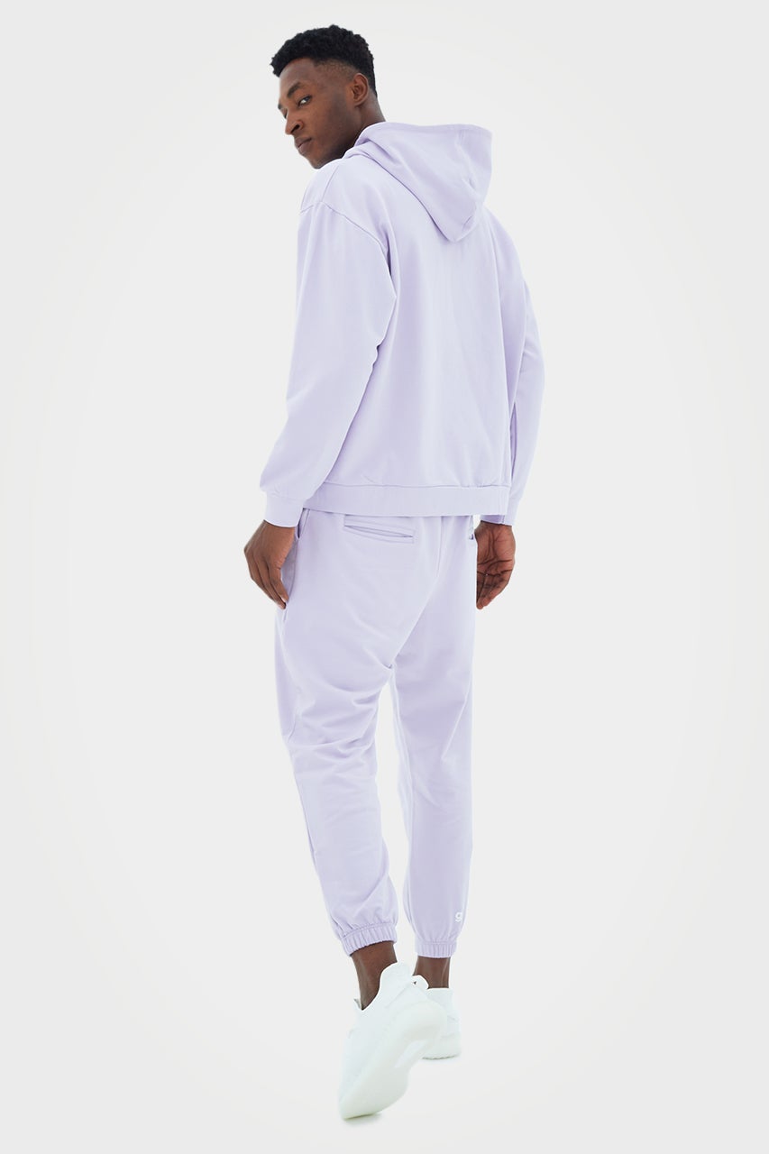 Sweat à capuche zippé oversize en bambou bio pour homme
