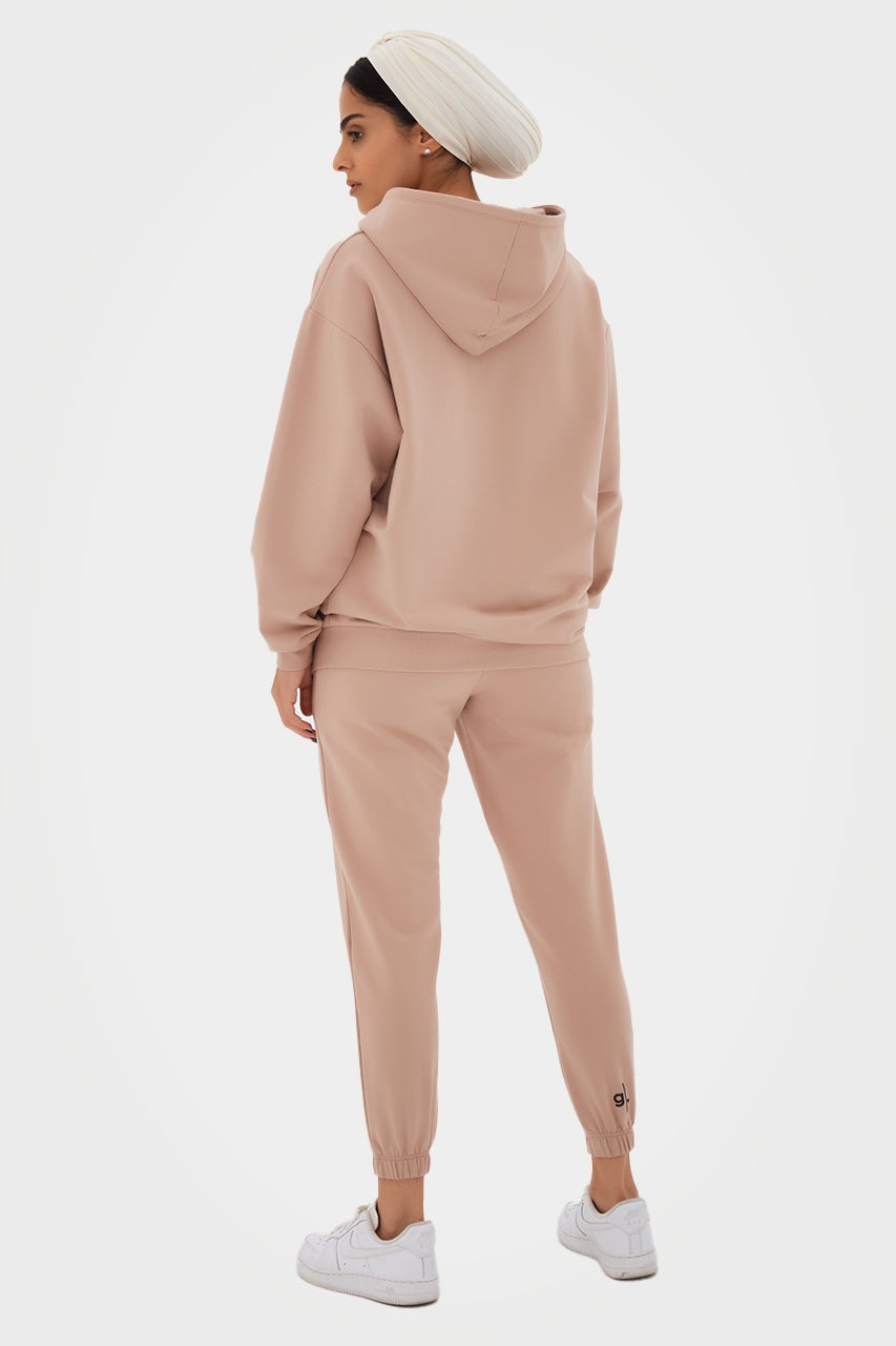 Sweat à capuche zippé oversize en bambou bio pour femme