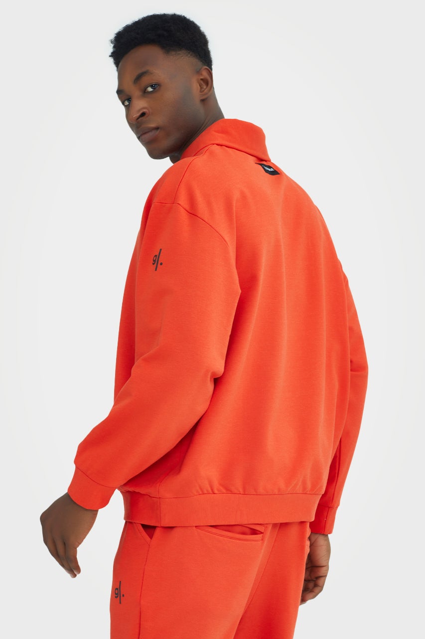 Pull en bambou bio pour homme, confortable, à demi-zip et coupe ajustée