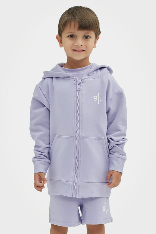 Sweat à capuche zippé confortable en bambou biologique pour garçons