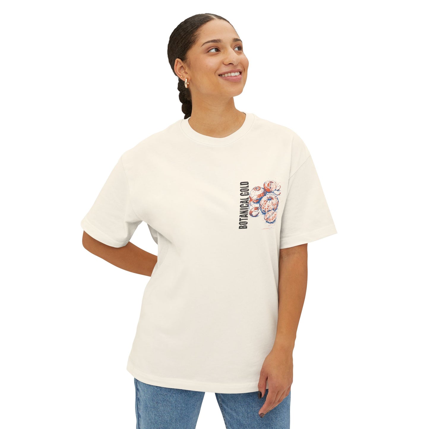 'Breathing Slow' Floral Graphic Oversized T-Shirt