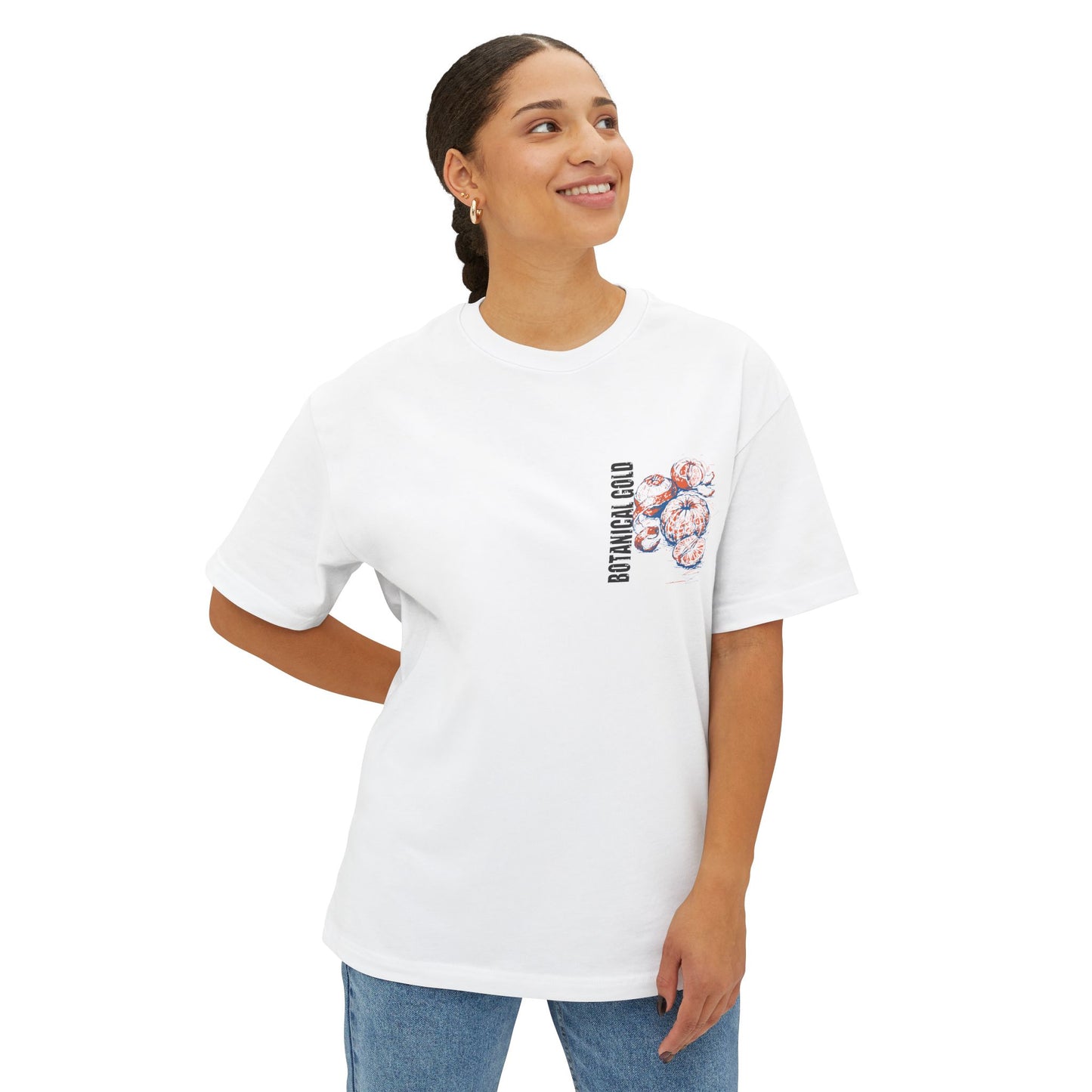 'Breathing Slow' Floral Graphic Oversized T-Shirt