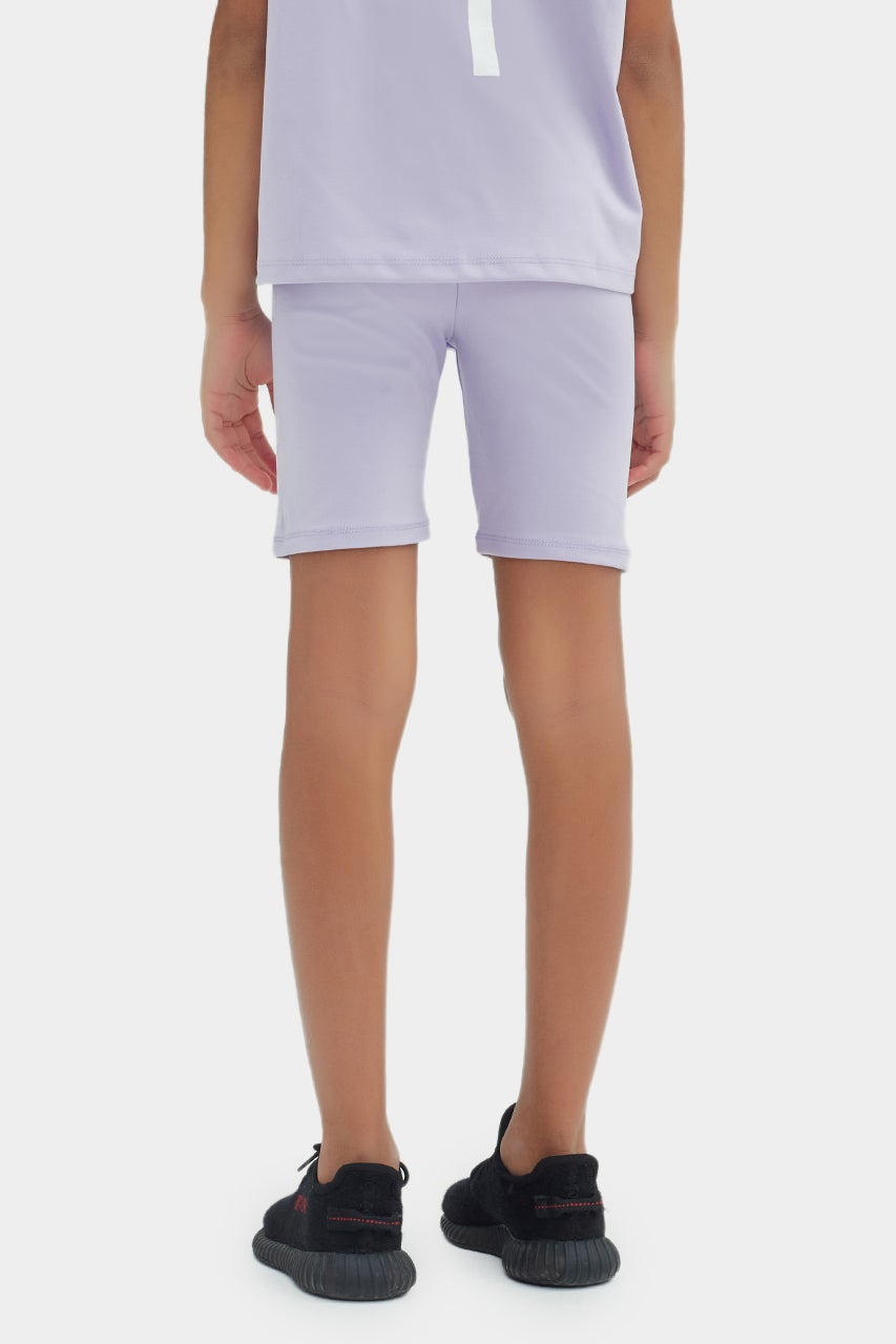 Short cycliste taille haute écoresponsable pour filles