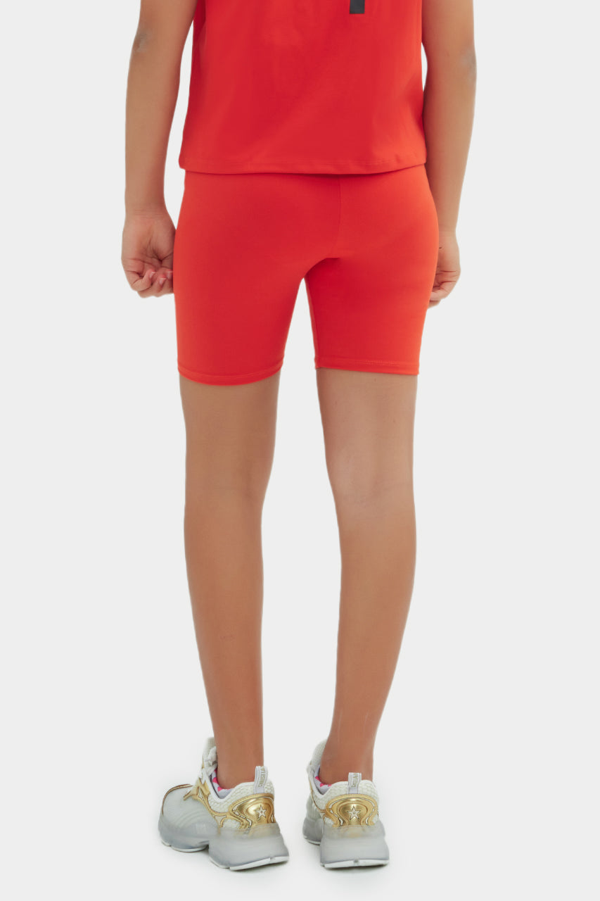 Short cycliste taille haute écoresponsable pour filles