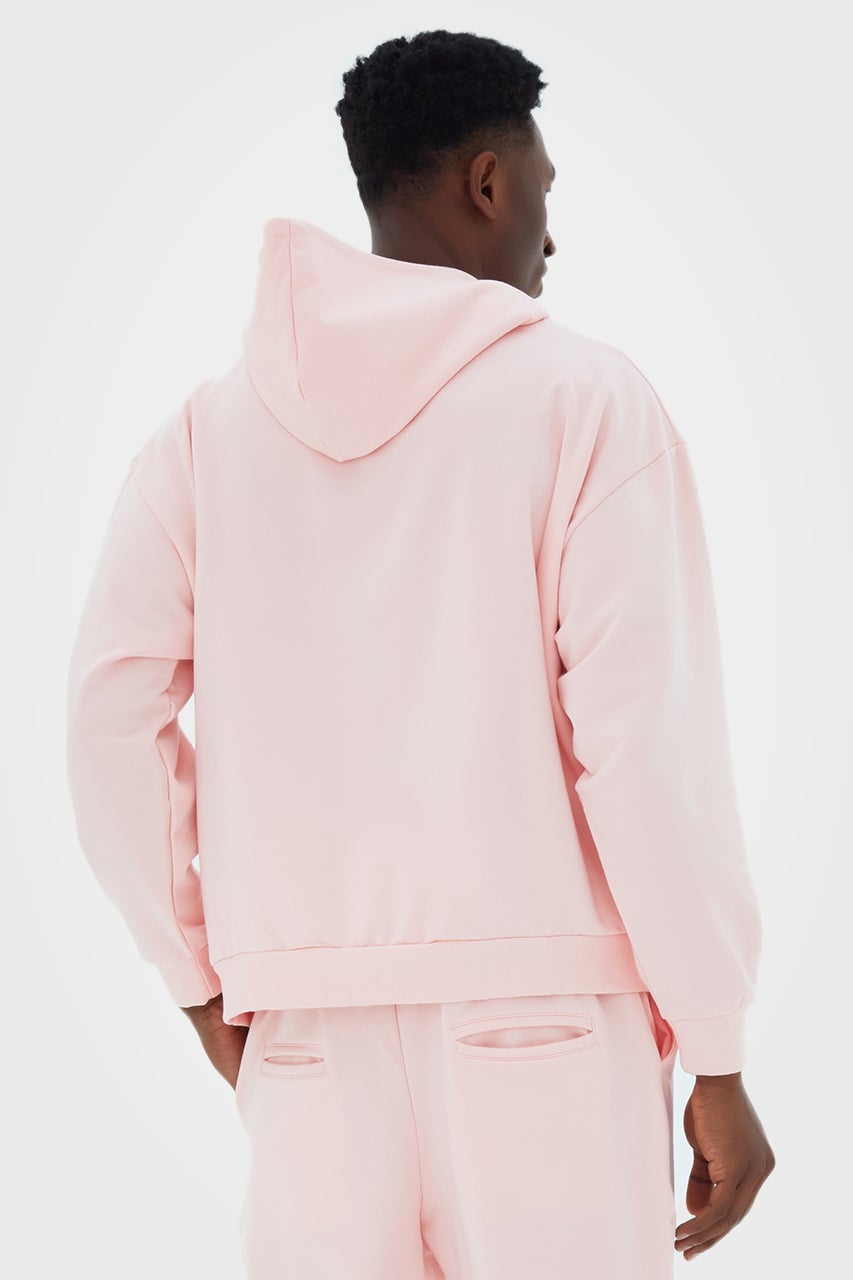 Sweat à capuche zippé oversize en bambou bio pour homme