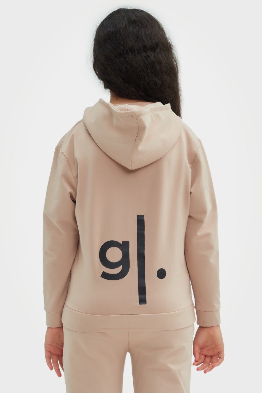 Sweat à capuche zippé en bambou bio pour filles