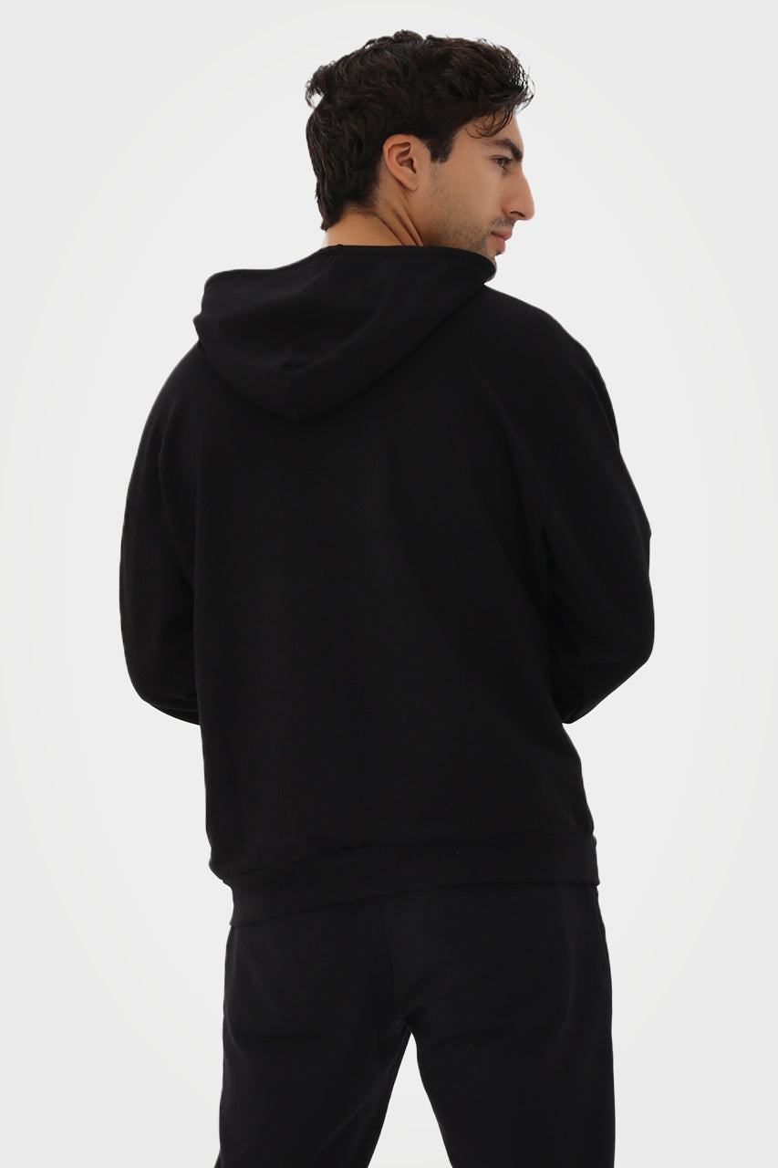 Sweat à capuche zippé oversize en bambou bio pour homme