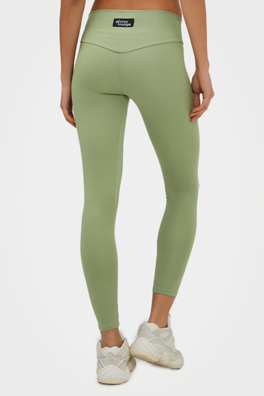 Leggings longs et éco-responsables pour femmes, taille basse, GL.