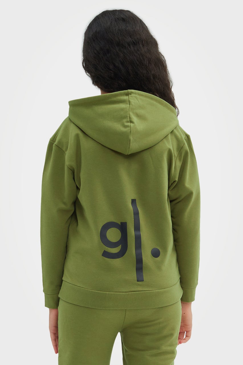 Sweat à capuche zippé en bambou bio pour filles