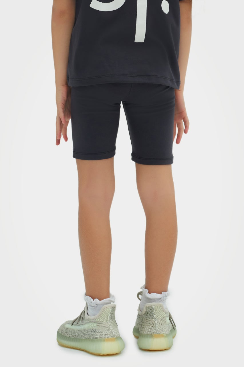 Short cycliste taille haute écoresponsable pour filles