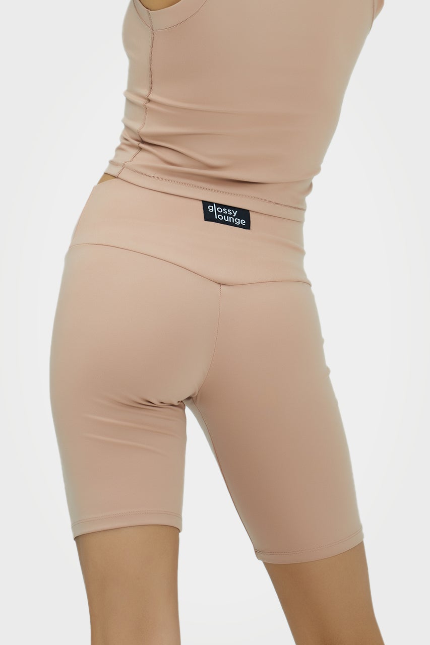 Short cycliste taille haute écoresponsable pour femmes