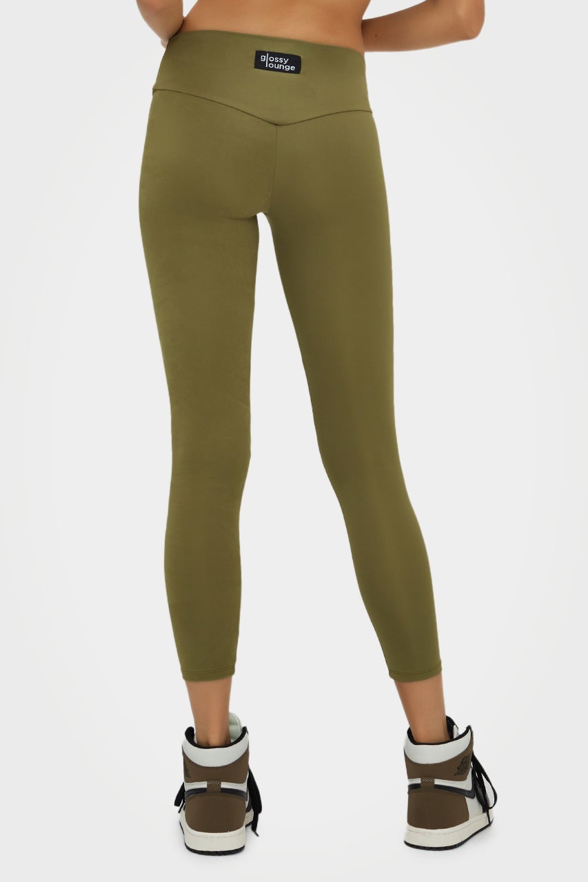 Leggings longs et éco-responsables pour femmes, taille basse, GL.