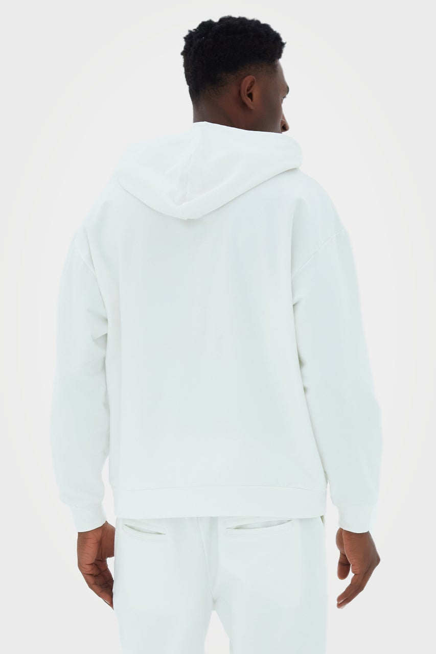 Sweat à capuche zippé oversize en bambou bio pour homme