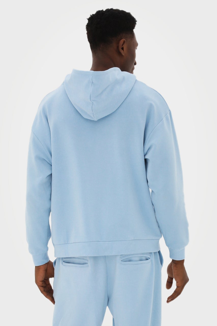Sweat à capuche zippé oversize en bambou bio pour homme
