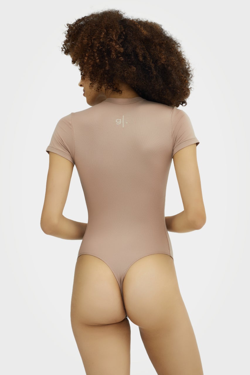 Body à manches courtes et col rond en bambou biologique pour femme