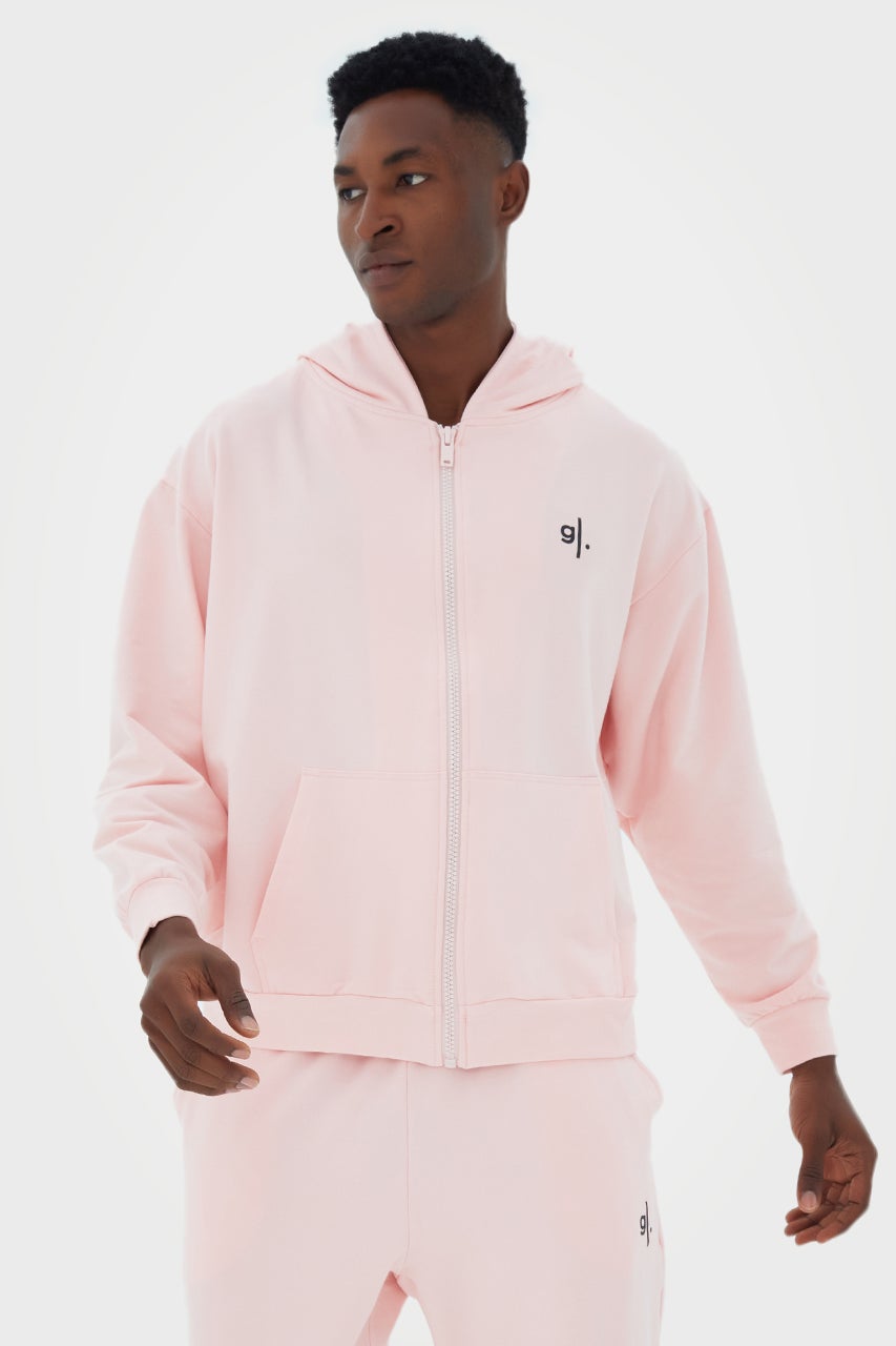 Sweat à capuche zippé oversize en bambou bio pour homme