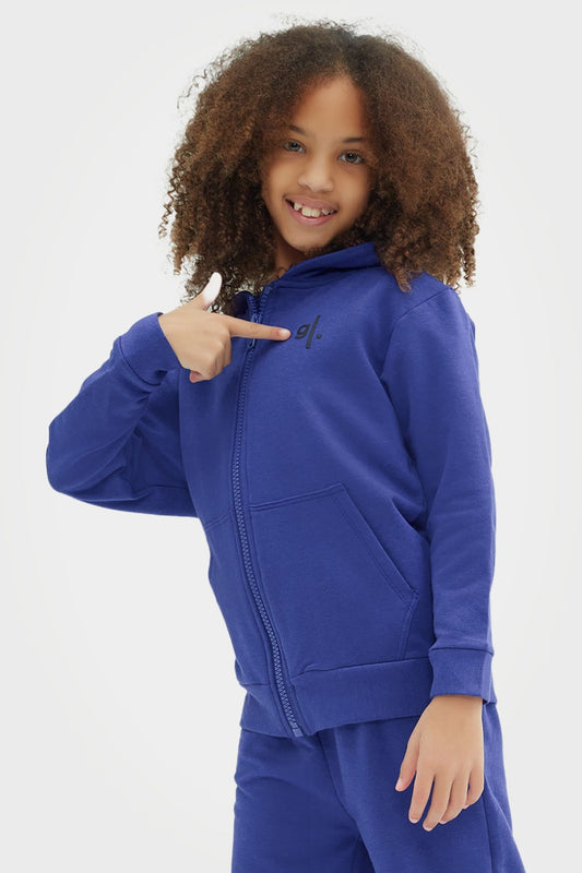 Sweat à capuche zippé en bambou bio pour filles