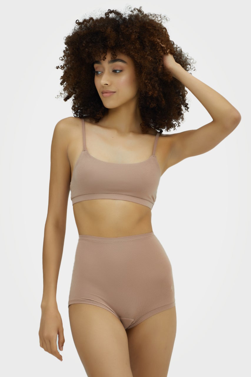 Culotte taille haute en bambou bio pour femme