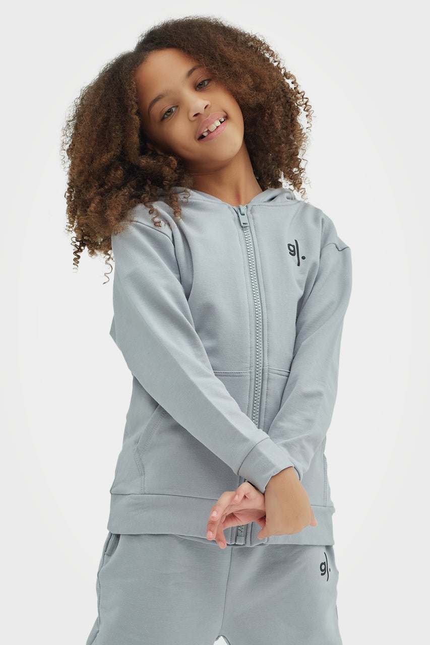 Sweat à capuche zippé en bambou bio pour filles