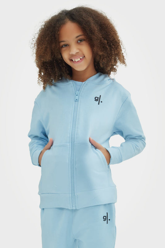 Sweat à capuche zippé en bambou bio pour filles