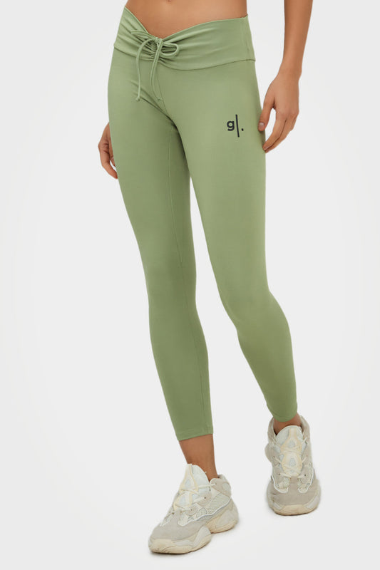Leggings longs et éco-responsables pour femmes, taille basse, GL.