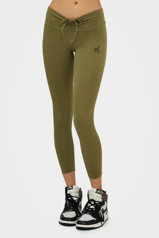 Leggings longs et éco-responsables pour femmes, taille basse, GL.