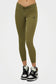 Leggings longs et éco-responsables pour femmes, taille basse, GL.