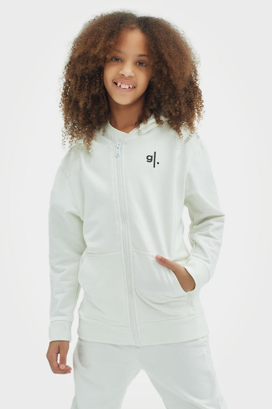 Sweat à capuche zippé en bambou bio pour filles