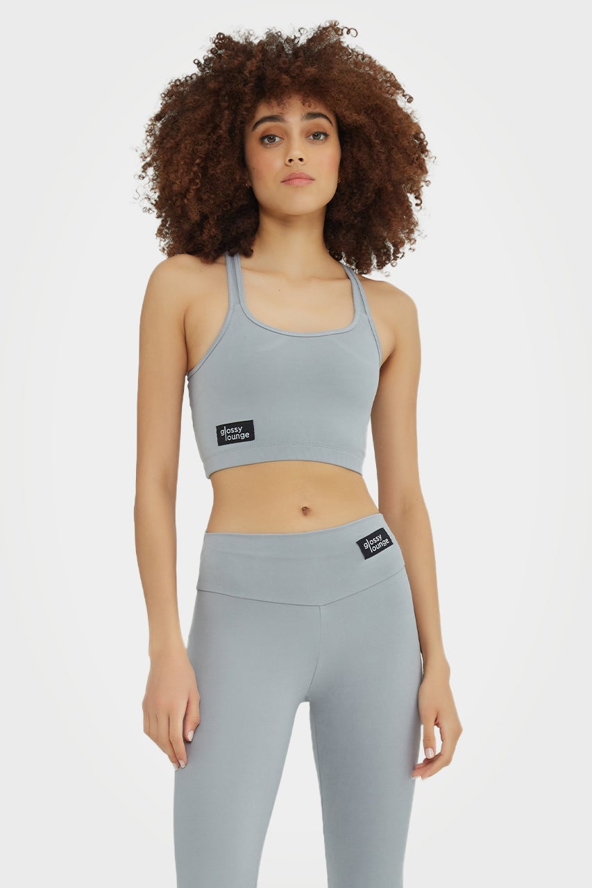 Soutien-gorge de sport durable pour femme, dos nageur, coupe longue