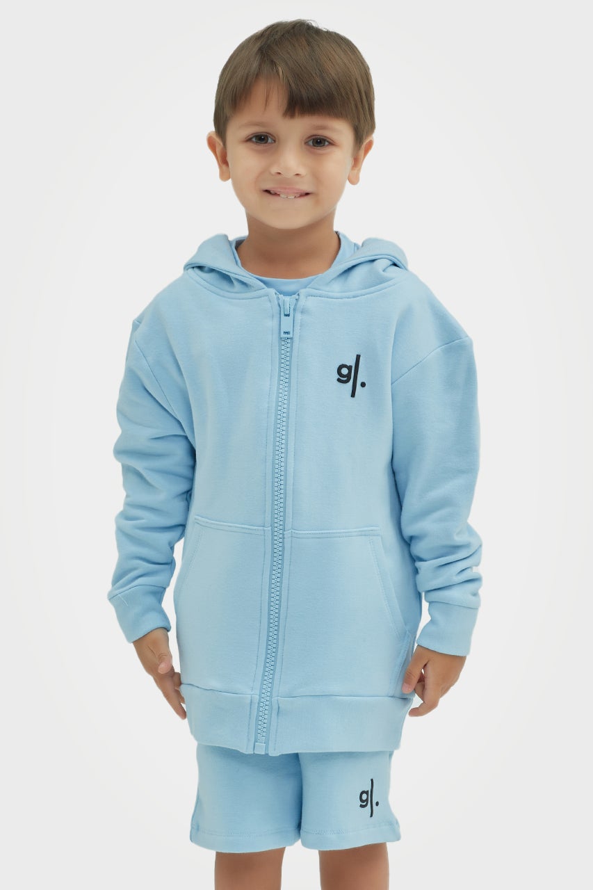 Sweat à capuche zippé confortable en bambou biologique pour garçons