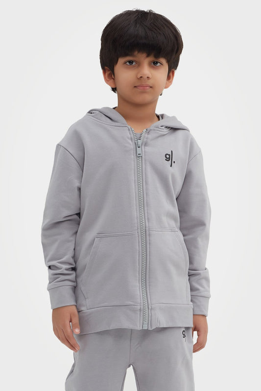 Sweat à capuche zippé confortable en bambou biologique pour garçons
