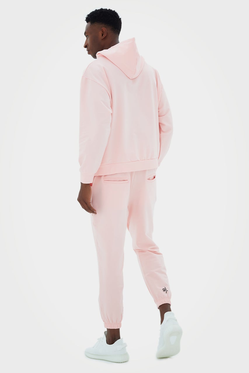 Sweat à capuche zippé oversize en bambou bio pour homme