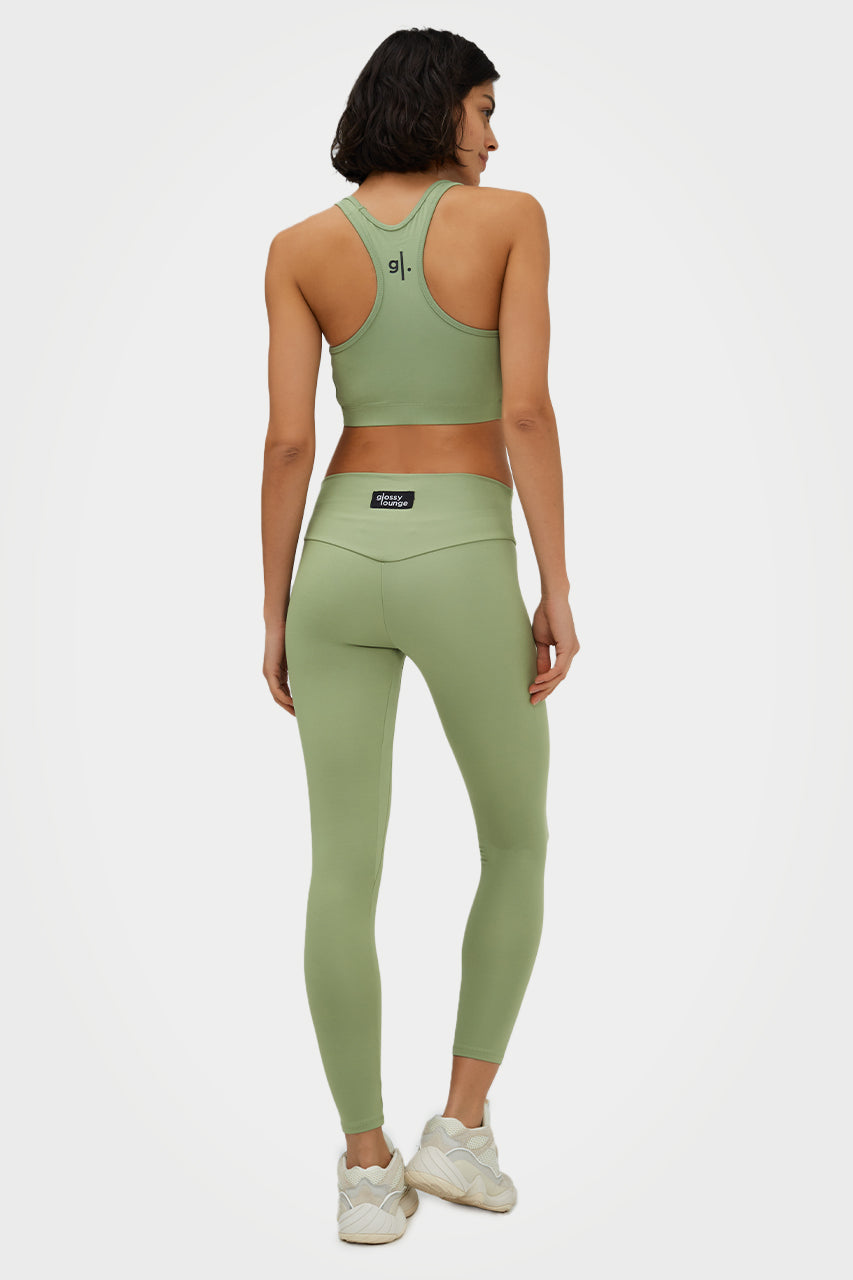 Leggings longs et éco-responsables pour femmes, taille basse, GL.