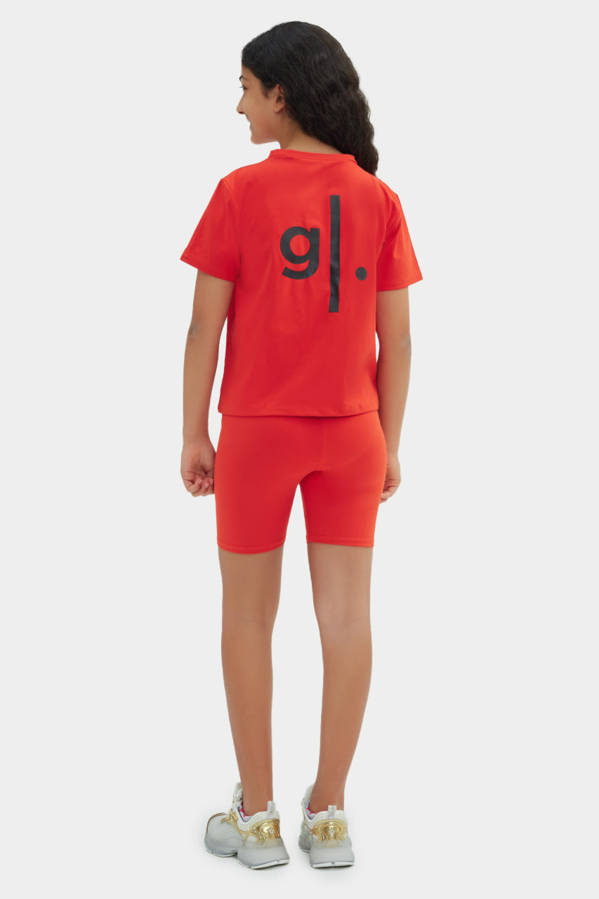 Short cycliste taille haute écoresponsable pour filles