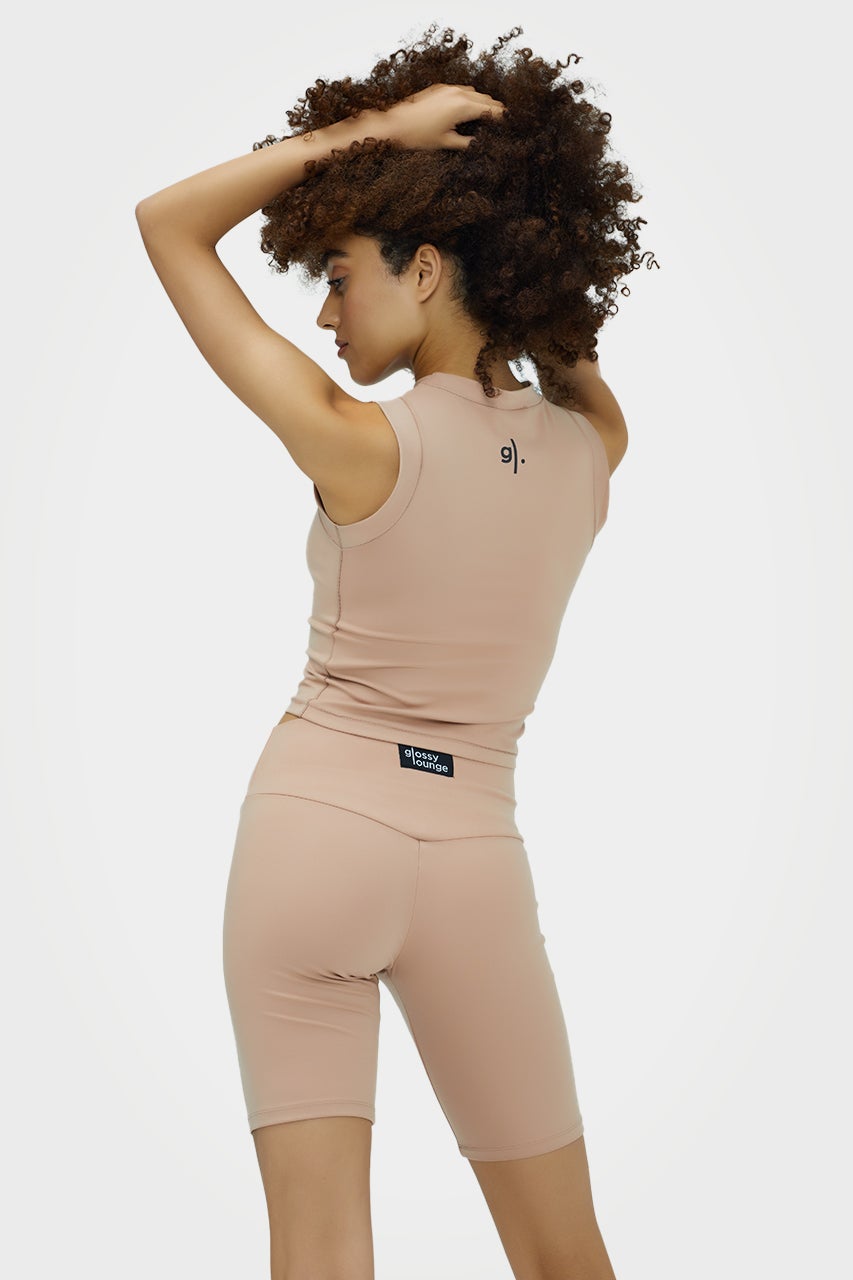 Short cycliste taille haute écoresponsable pour femmes