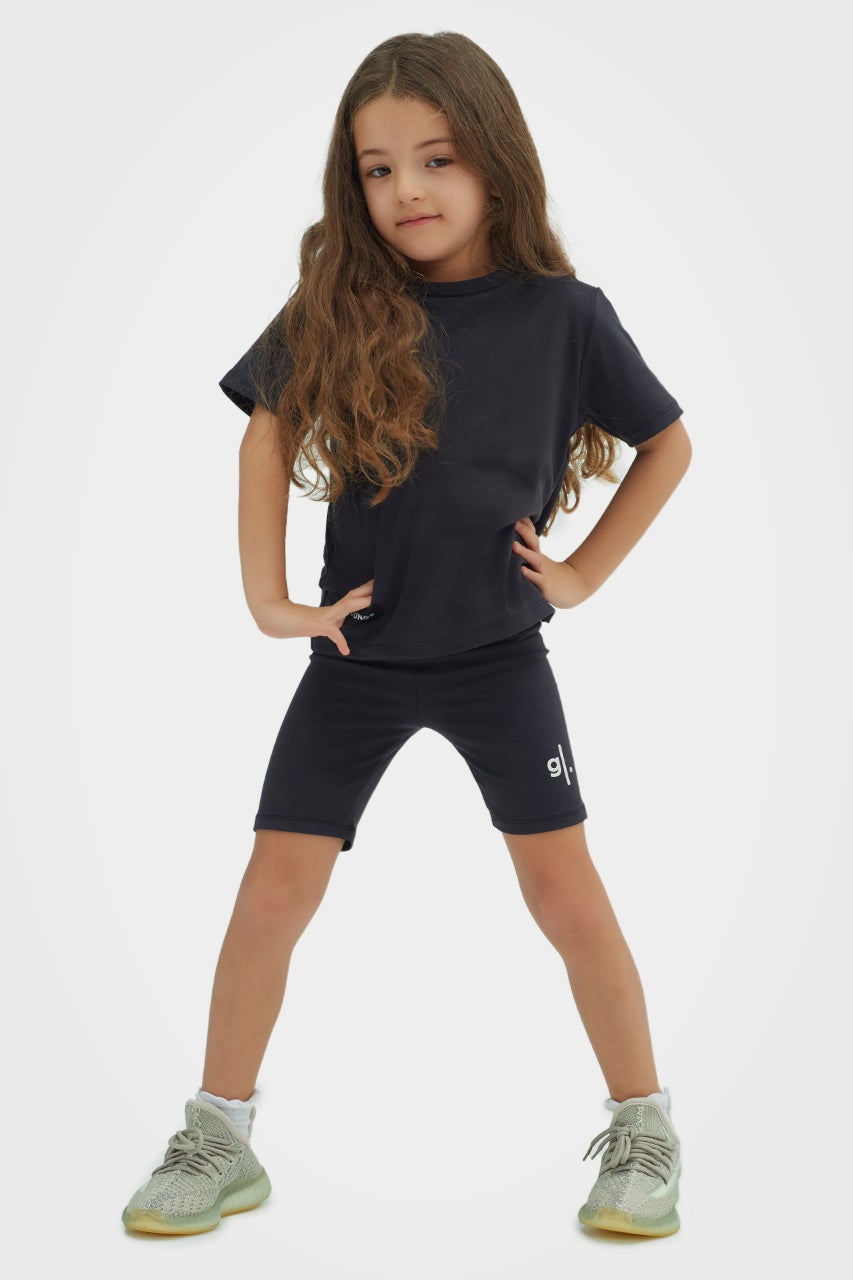 Short cycliste taille haute écoresponsable pour filles