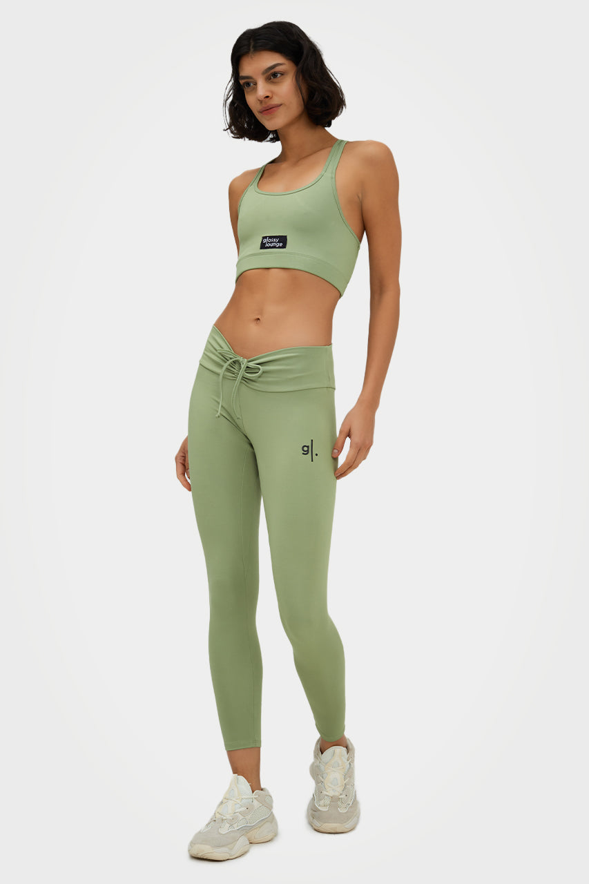 Leggings longs et éco-responsables pour femmes, taille basse, GL.