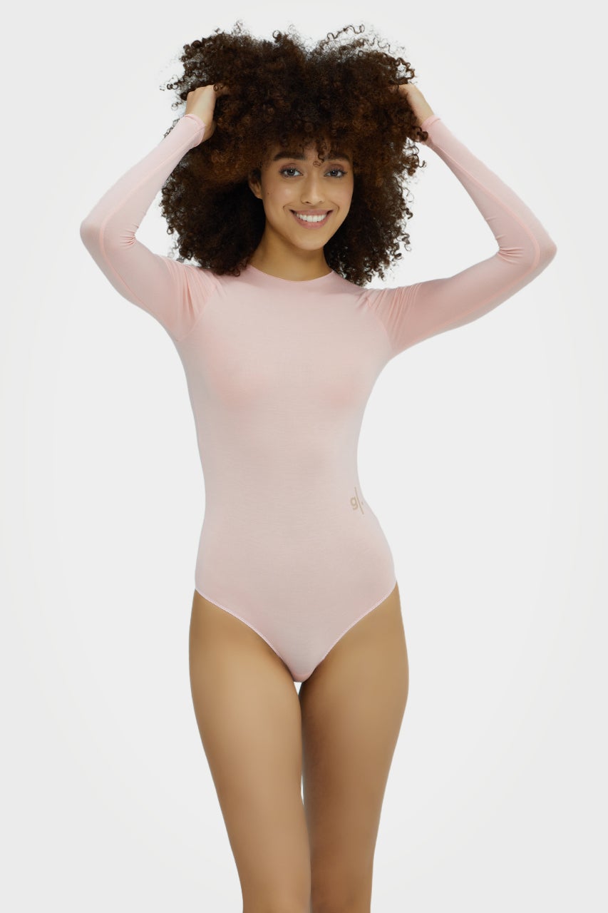 Body à manches longues et col rond en bambou biologique pour femme