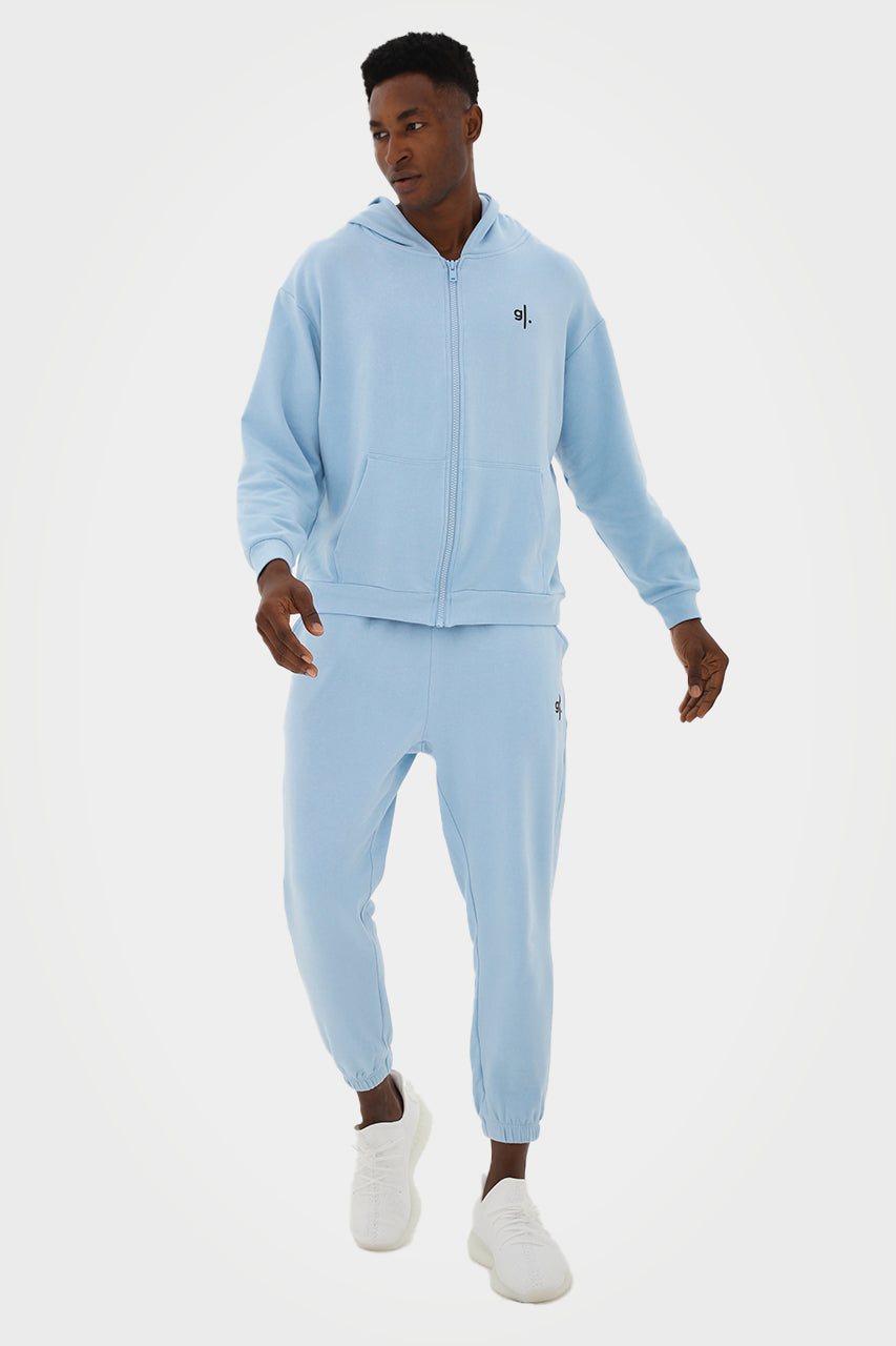 Sweat à capuche zippé oversize en bambou bio pour homme