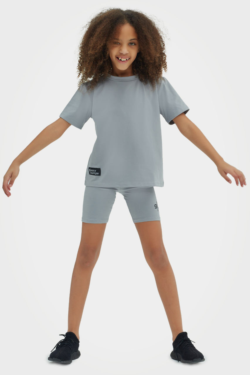 Short cycliste taille haute écoresponsable pour filles