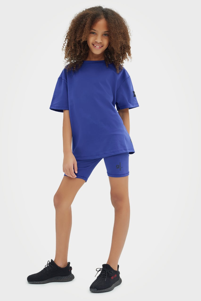 Short cycliste taille haute écoresponsable pour filles