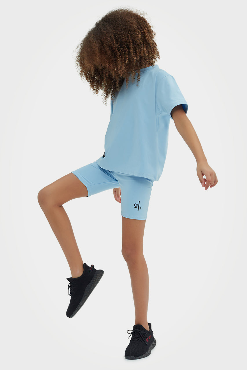 Short cycliste taille haute écoresponsable pour filles