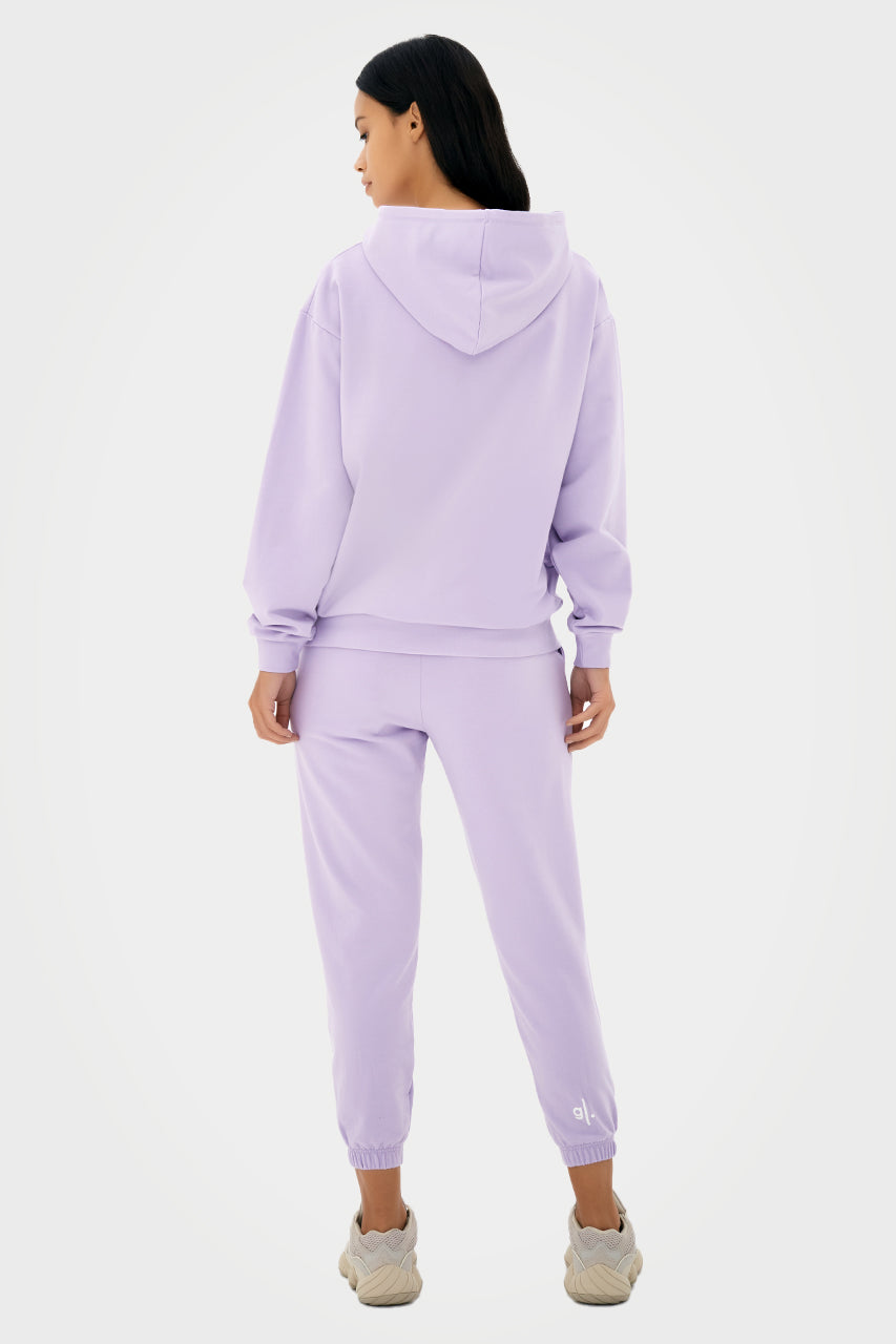 Sweat à capuche zippé oversize en bambou bio pour femme
